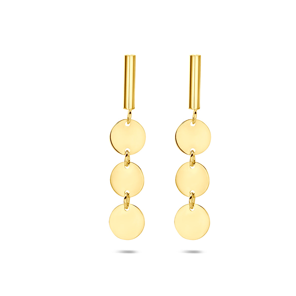 oorhangers 20,5 mm 14K geelgoud