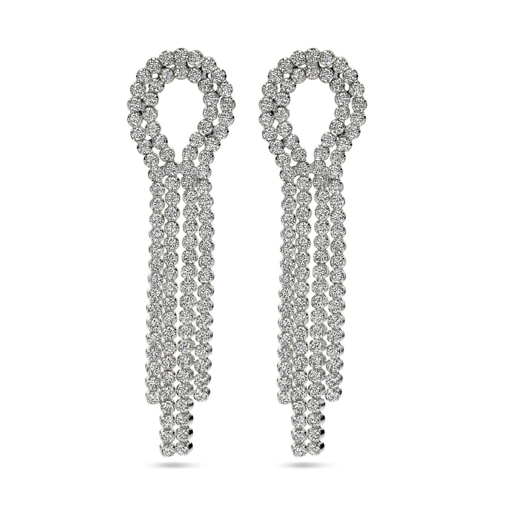 oorhangers zirkonia zilver gerhodineerd