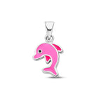 Anhänger Delphin Silber rhodiniert