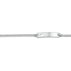 graveerarmband gourmet plaat 4,2 mm 9 - 11 cm zilver gerhodineerd