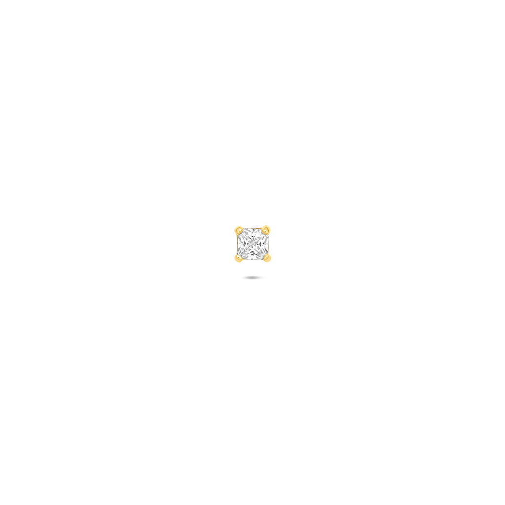 flat back piercing zirkonia 2,5 mm 14K geelgoud