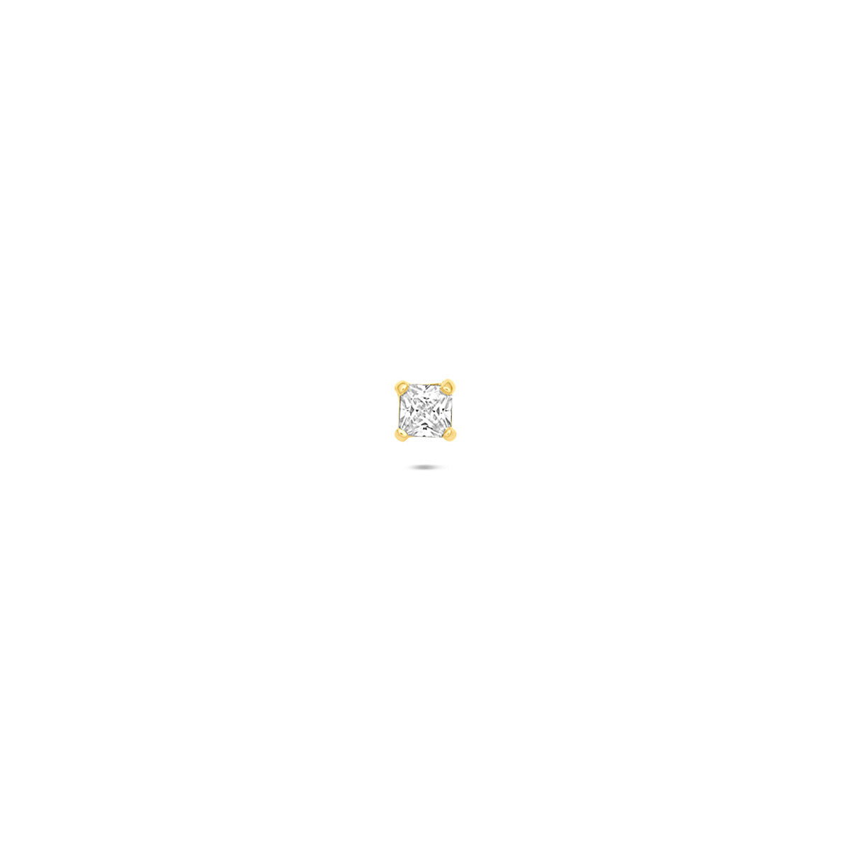 flat back piercing zirkonia 2,5 mm 14K geelgoud