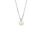 collier parel 40 + 4 cm zilver gerhodineerd