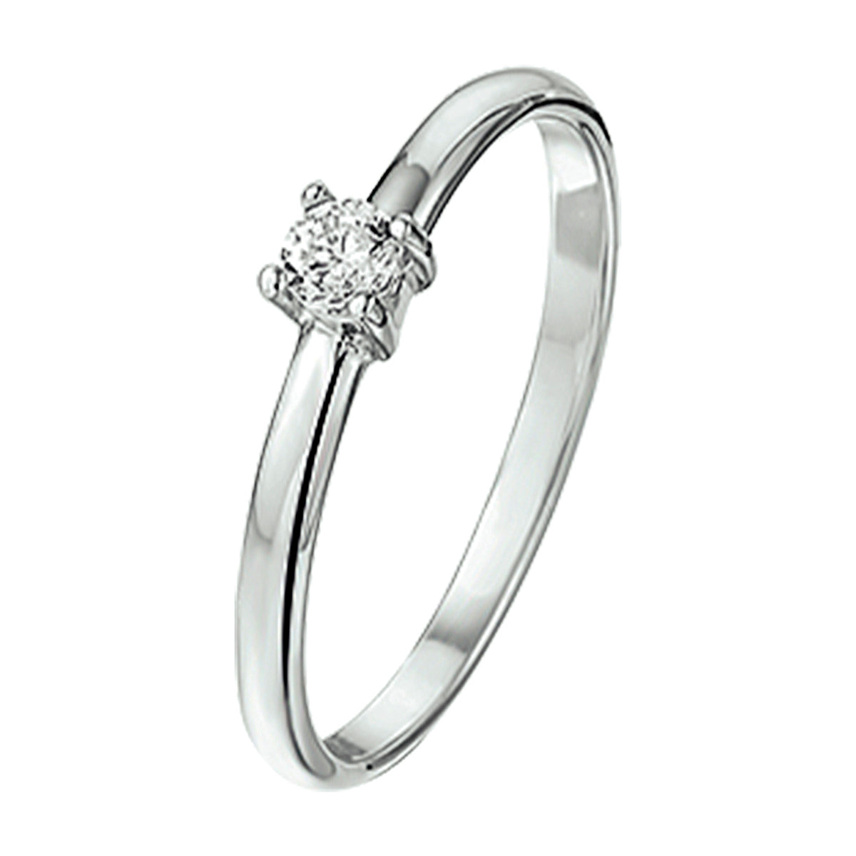 Ring Zirkonia Silber rhodiniert