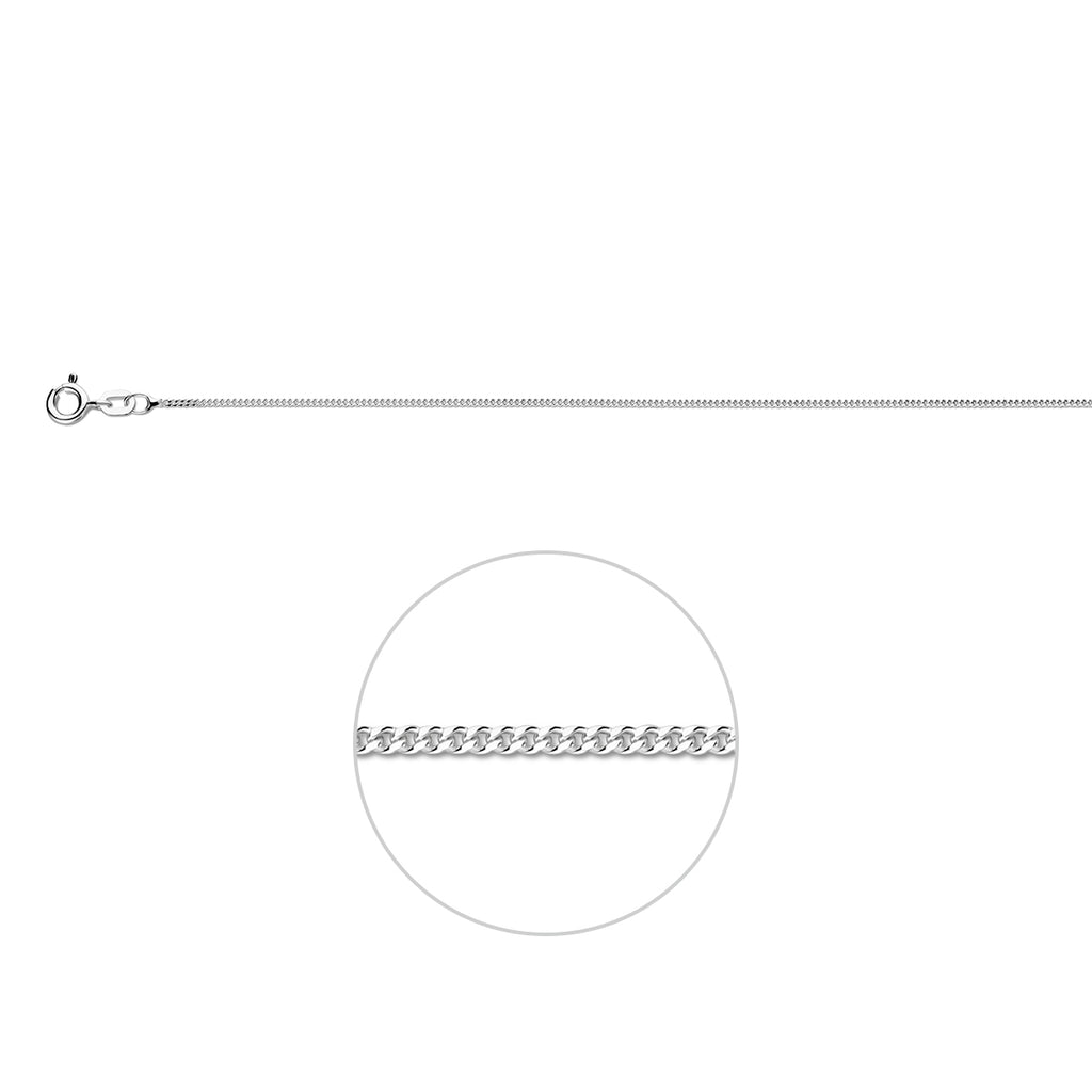 gourmette 1,1 mm zilver wit