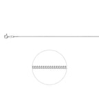 gourmette 1,1 mm zilver wit