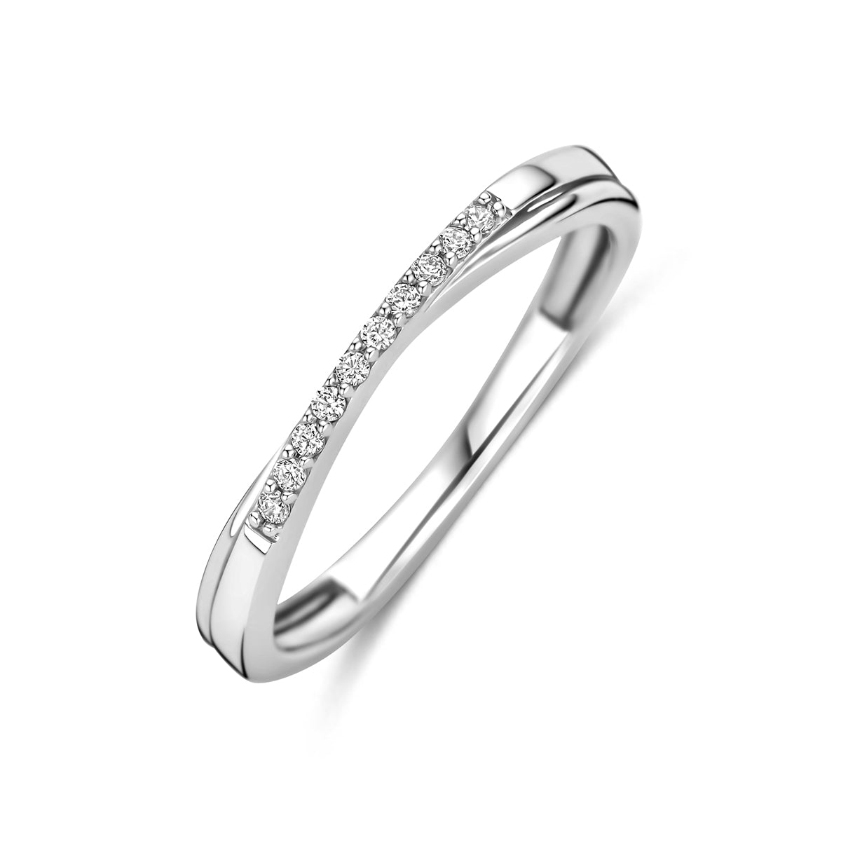 Ring Zirkonia Silber rhodiniert