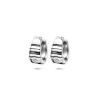 klapoorringen gehamerd 13,5 mm zilver gerhodineerd
