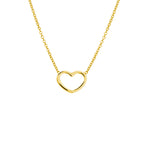 collier hart 41 + 5 cm 3 micron zilver verguld (geel)