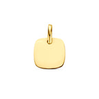 graveerhanger vierkant 10 mm 14K geelgoud - vierkant