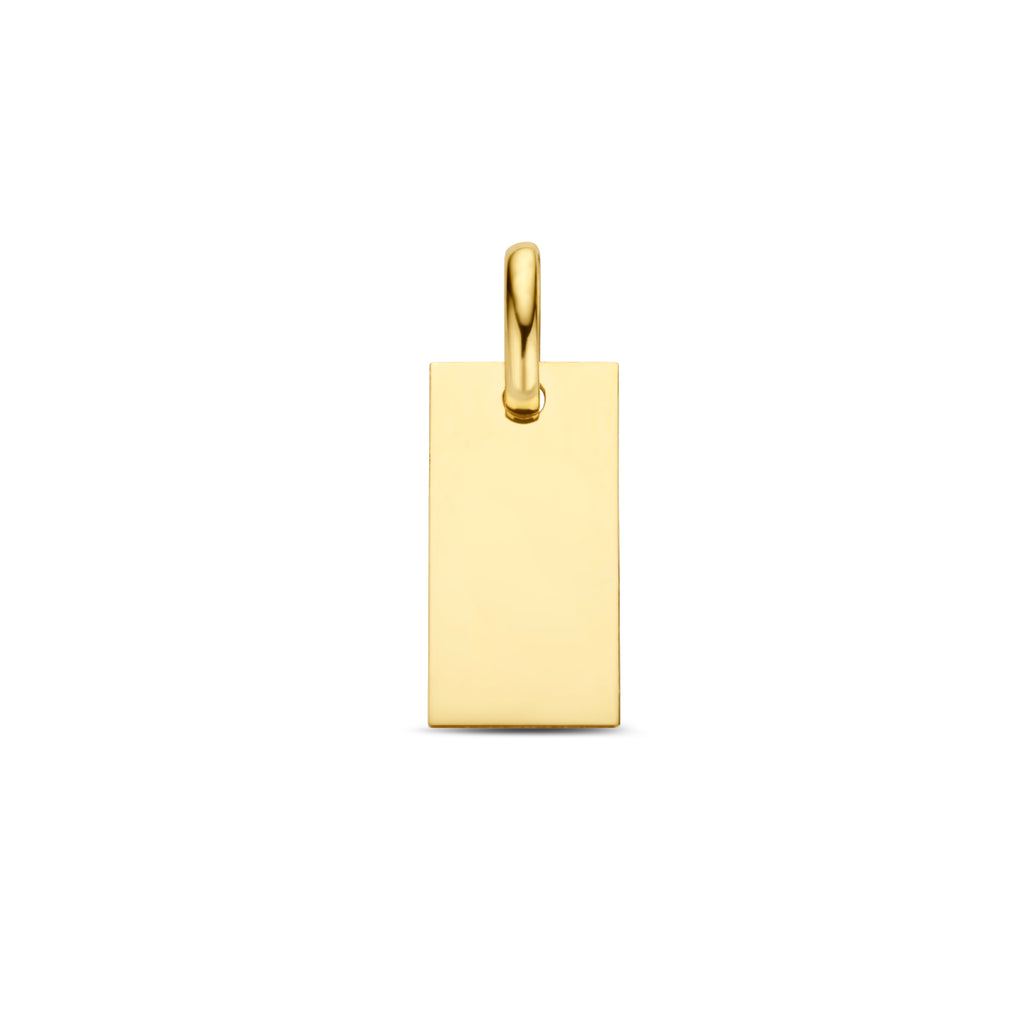 Gravuranhänger Rechteck 14K Gelbgold