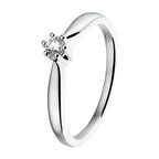 ring diamant 0.08ct h si 14K witgoud