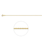 9kt Ankerkette diamantiert 1,1 mm 9kt Gelb