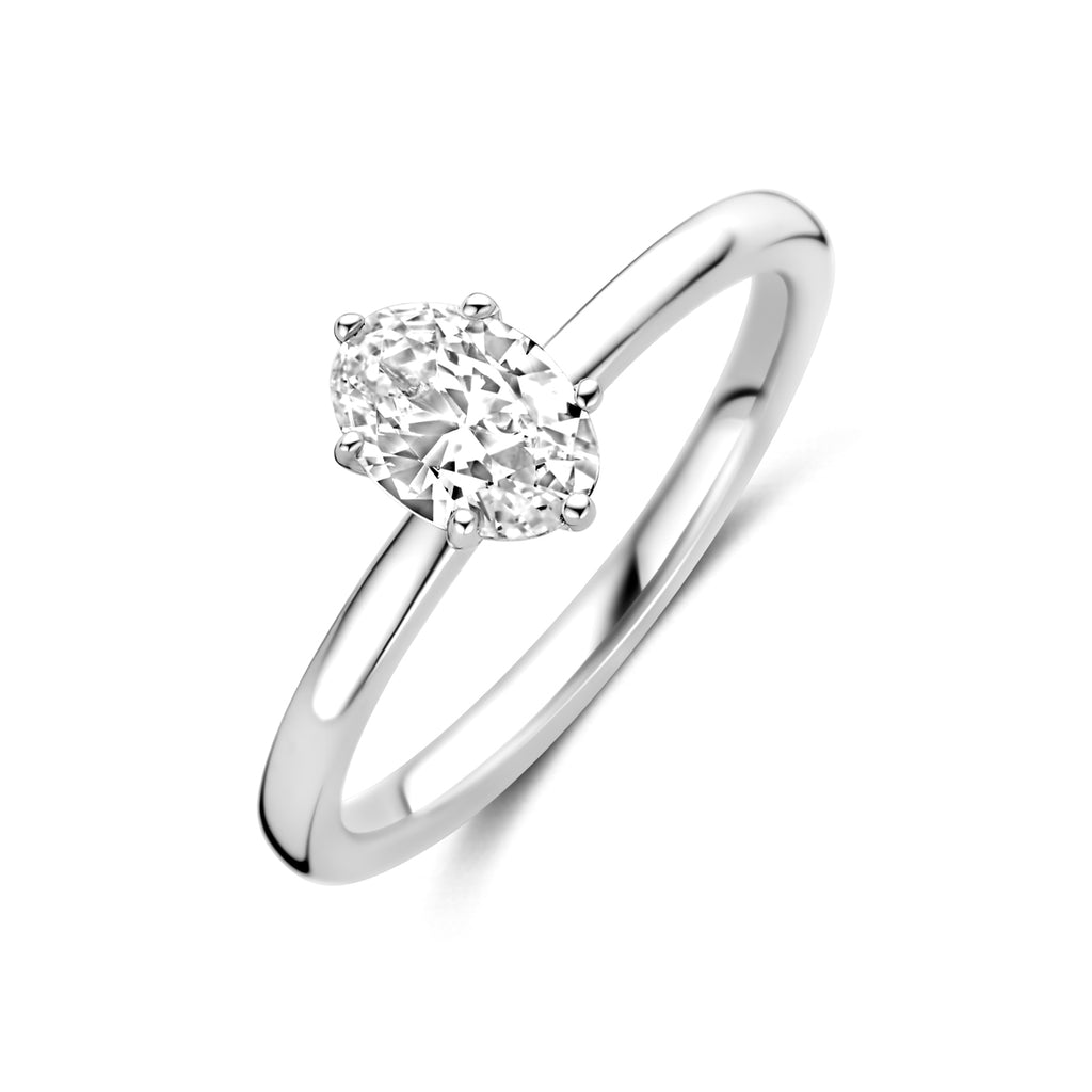 Ring Zirkonia Silber rhodiniert