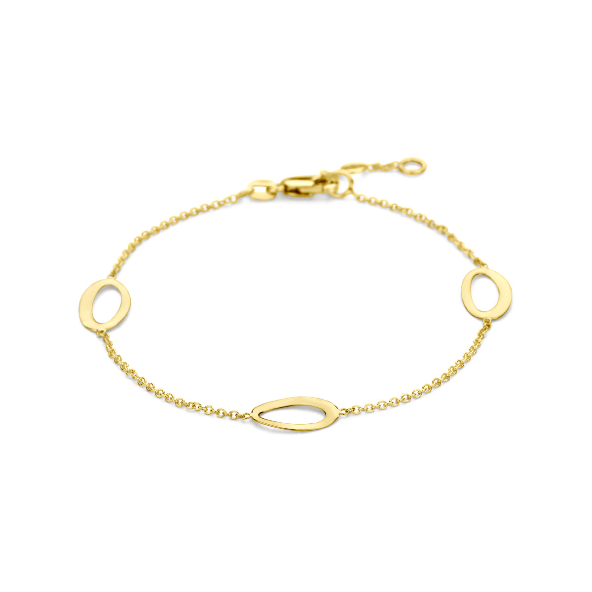 Armband Ovalchen 16,5 – 17,5 – 18,5 cm 14K Gelbgold