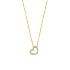 collier hartje lab grown diamant 0.08ct g vs 40 - 42 - 44 cm 14K geelgoud