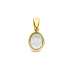 hanger groen amethist 14K geelgoud