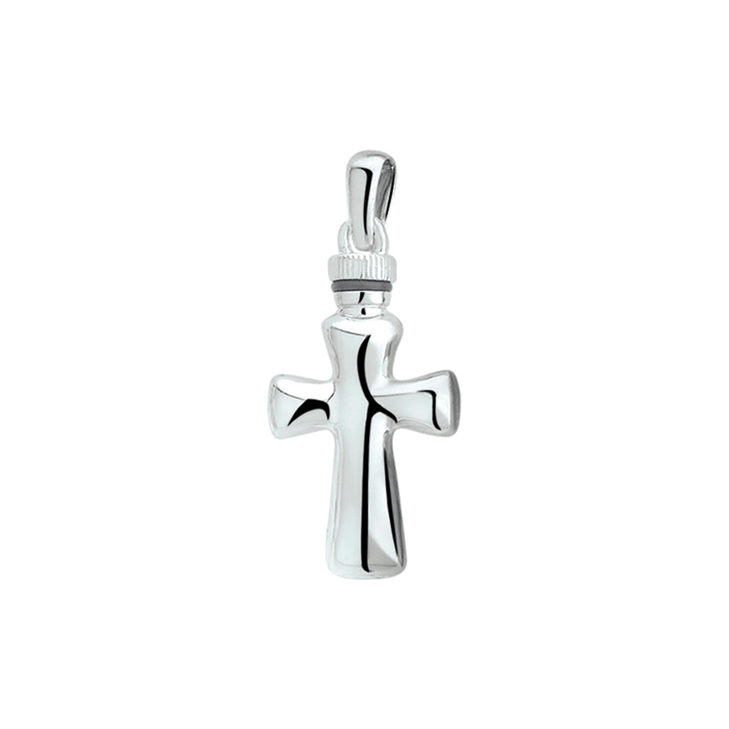 Urnenanhänger Kreuz 20 mm Silber rhodiniert
