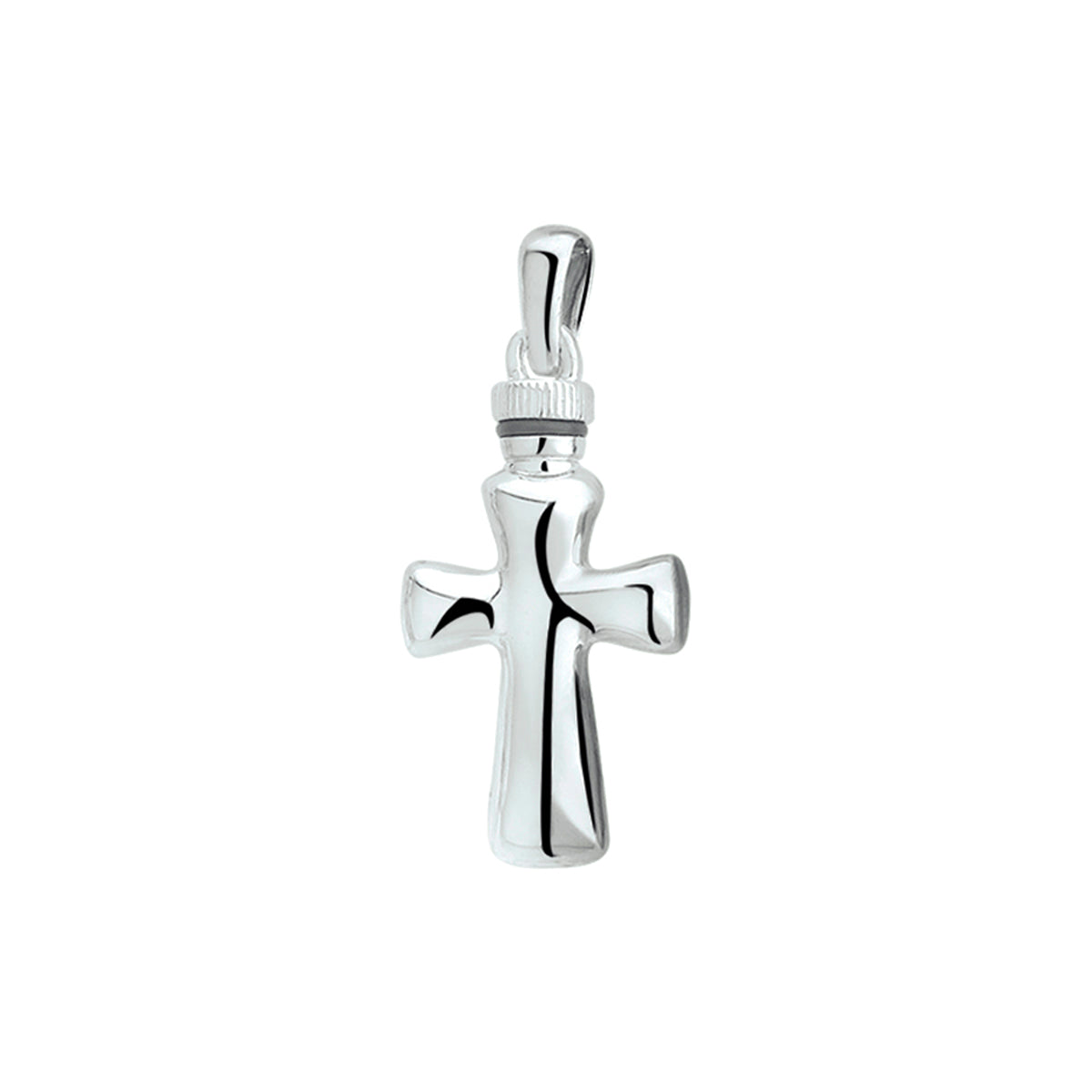 Urnenanhänger Kreuz 20 mm Silber rhodiniert