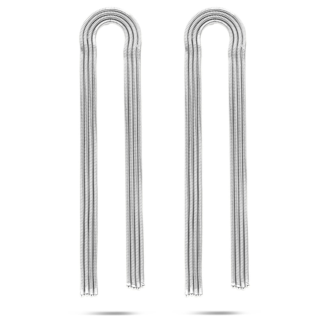 oorhangers 91 mm zilver gerhodineerd