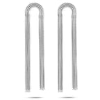 oorhangers 91 mm zilver gerhodineerd