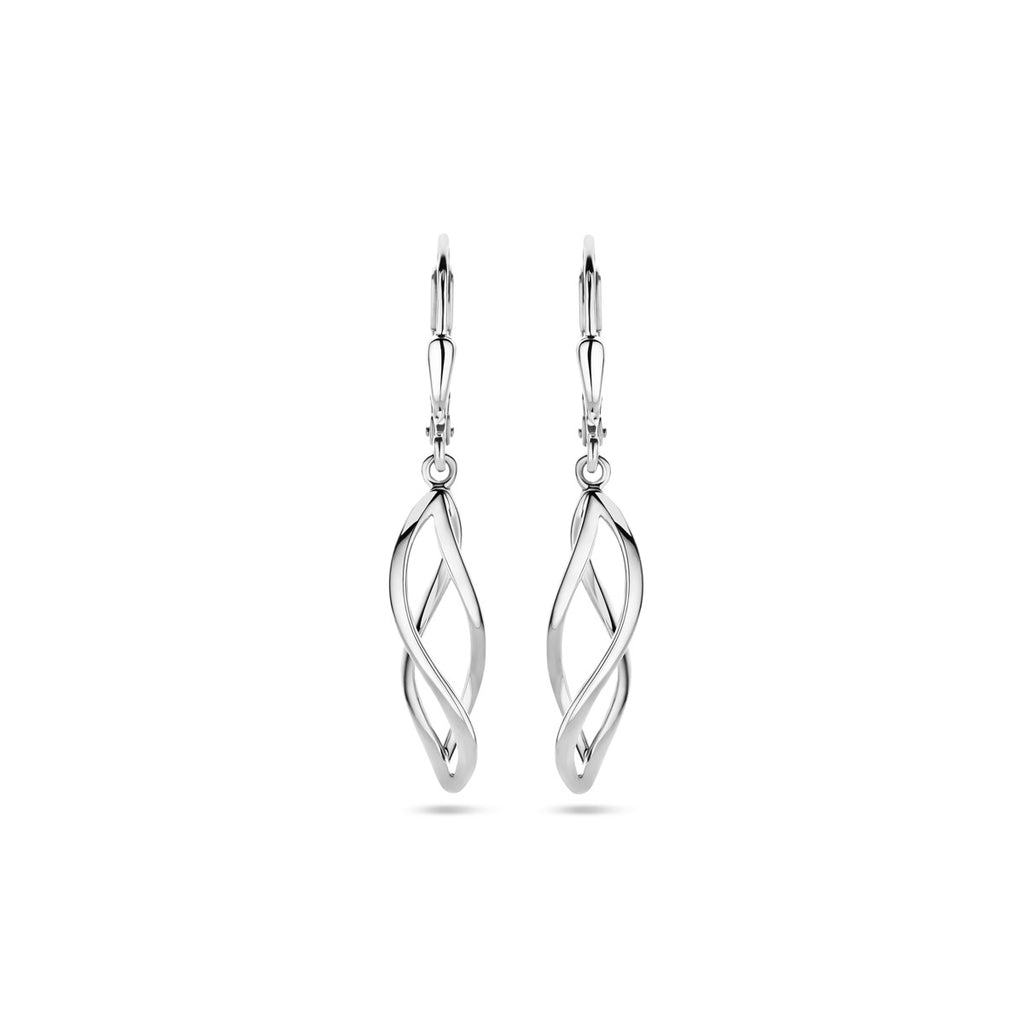 Ohrhänger Brisurhaken 36 mm Silber rhodiniert