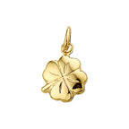 Anhänger Kleeblatt 2-seitig 10 mm 14K Gelbgold