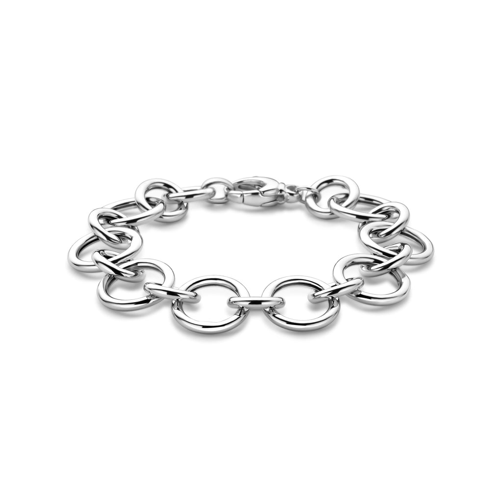 Armband 17 mm 20 cm rhodiniertes Silber