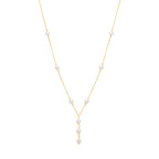 9k y-collier parels 41 - 43 - 45 cm 9K geel