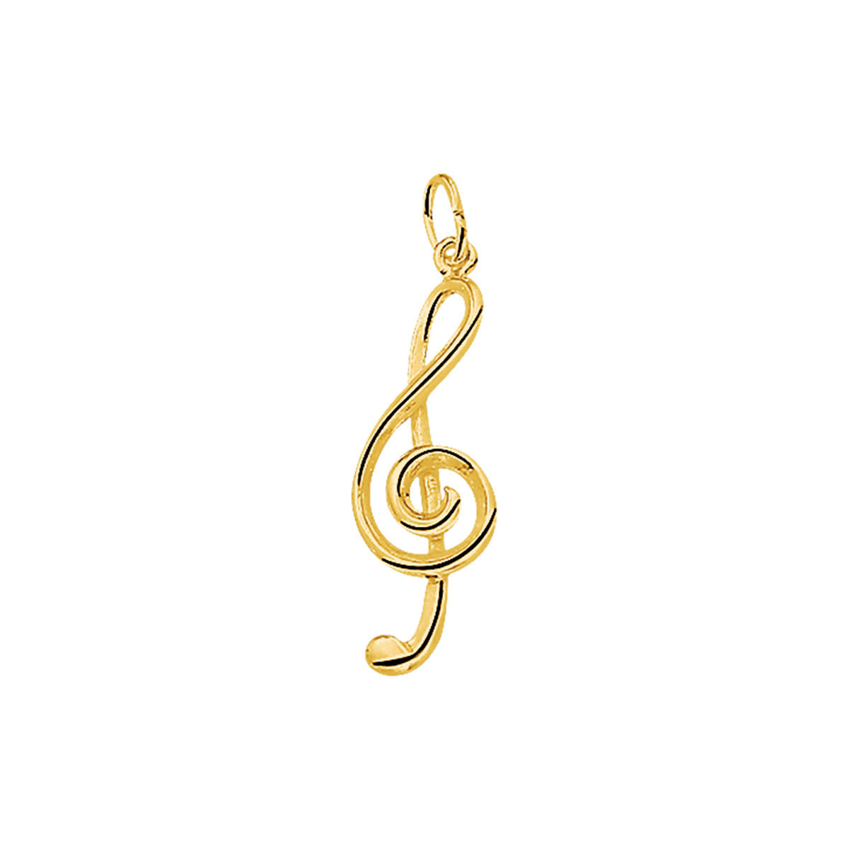 Anhänger Musikschlüssel 14K Gelbgold