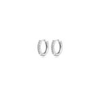 klapoorringen zirkonia 13 mm zilver gerhodineerd