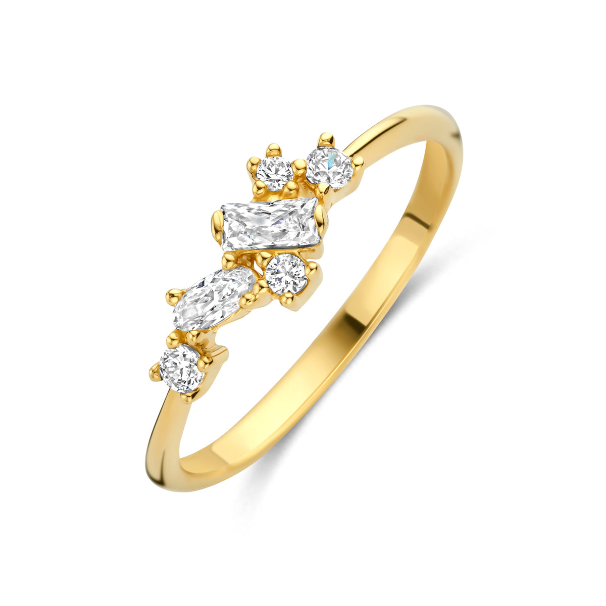 ring zirkonia 14K geelgoud