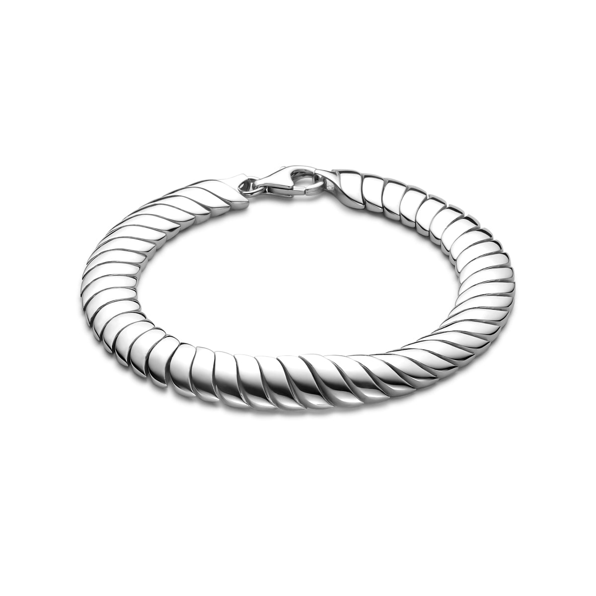 Armband Omega 9 mm 19 cm Silber rhodiniert