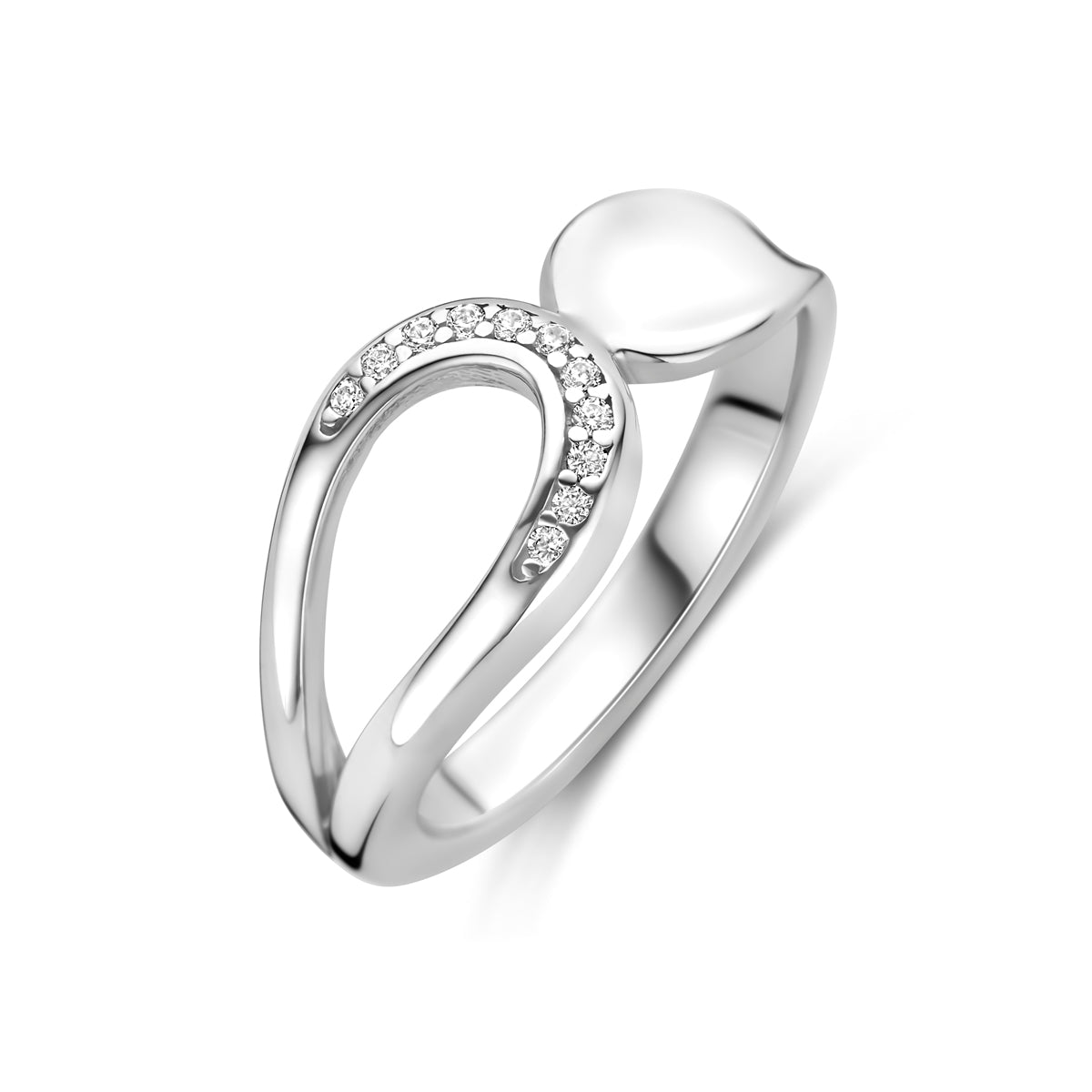 Ring Zirkonia Silber rhodiniert