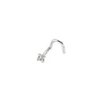 Curl-Nasenstecker aus Zirkonia, Silber rhodiniert