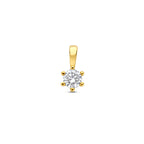 hanger lab grown diamant 0.25ct f vs 10 mm 14K geelgoud