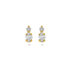 oorknoppen lab grown diamant 0.12ct (2x 0.1225ct) f vs 6,5 mm 14K geelgoud
