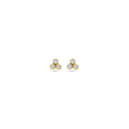 Ohrstecker Zirkonia 4,5 mm 14K Gelbgold