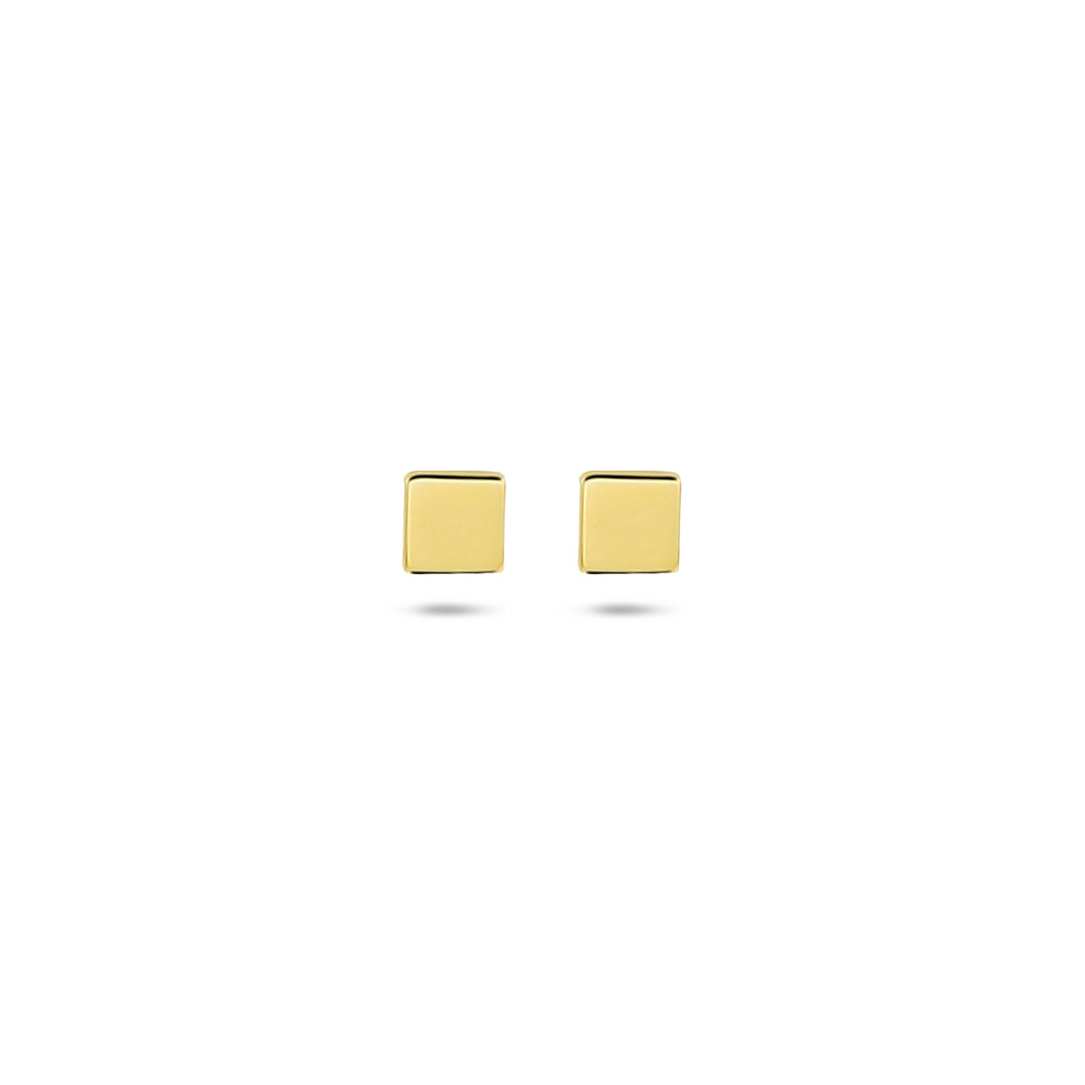 Ohrstecker quadratisch 3,5 mm 14K Gelbgold