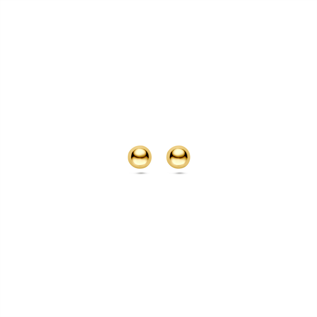 oorknoppen half bol 3,5 mm 14K geelgoud