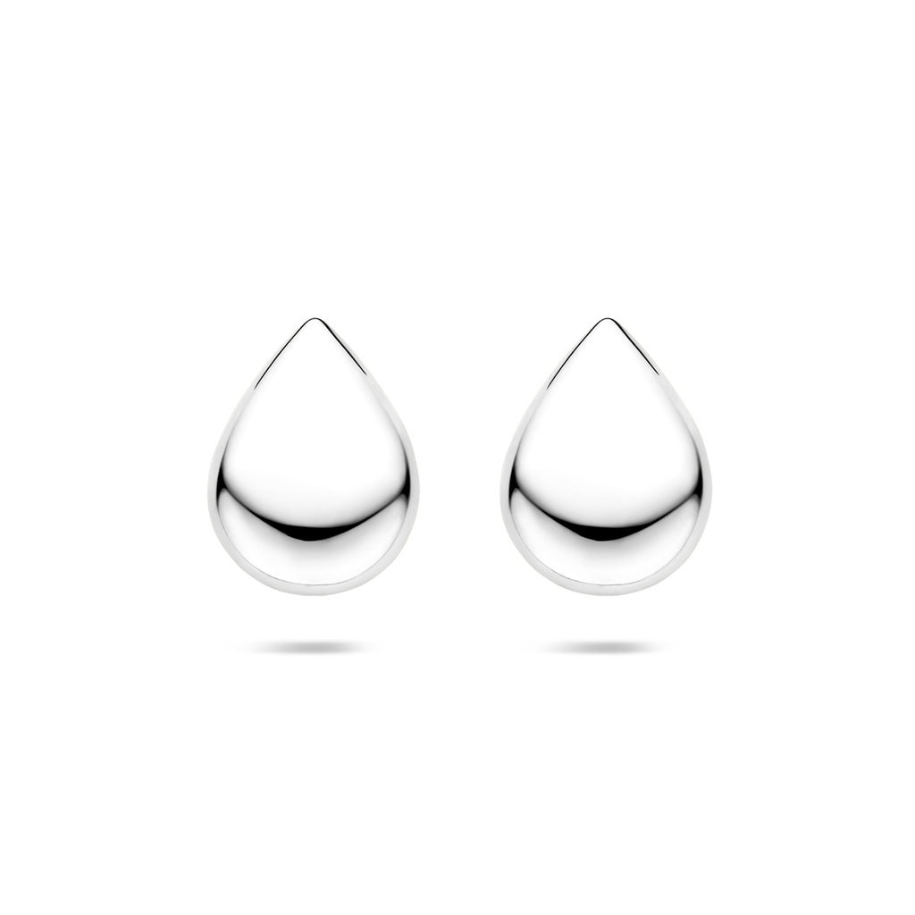 Ohrstecker Tropfen 18,5 mm rhodiniert Sterlingsilber