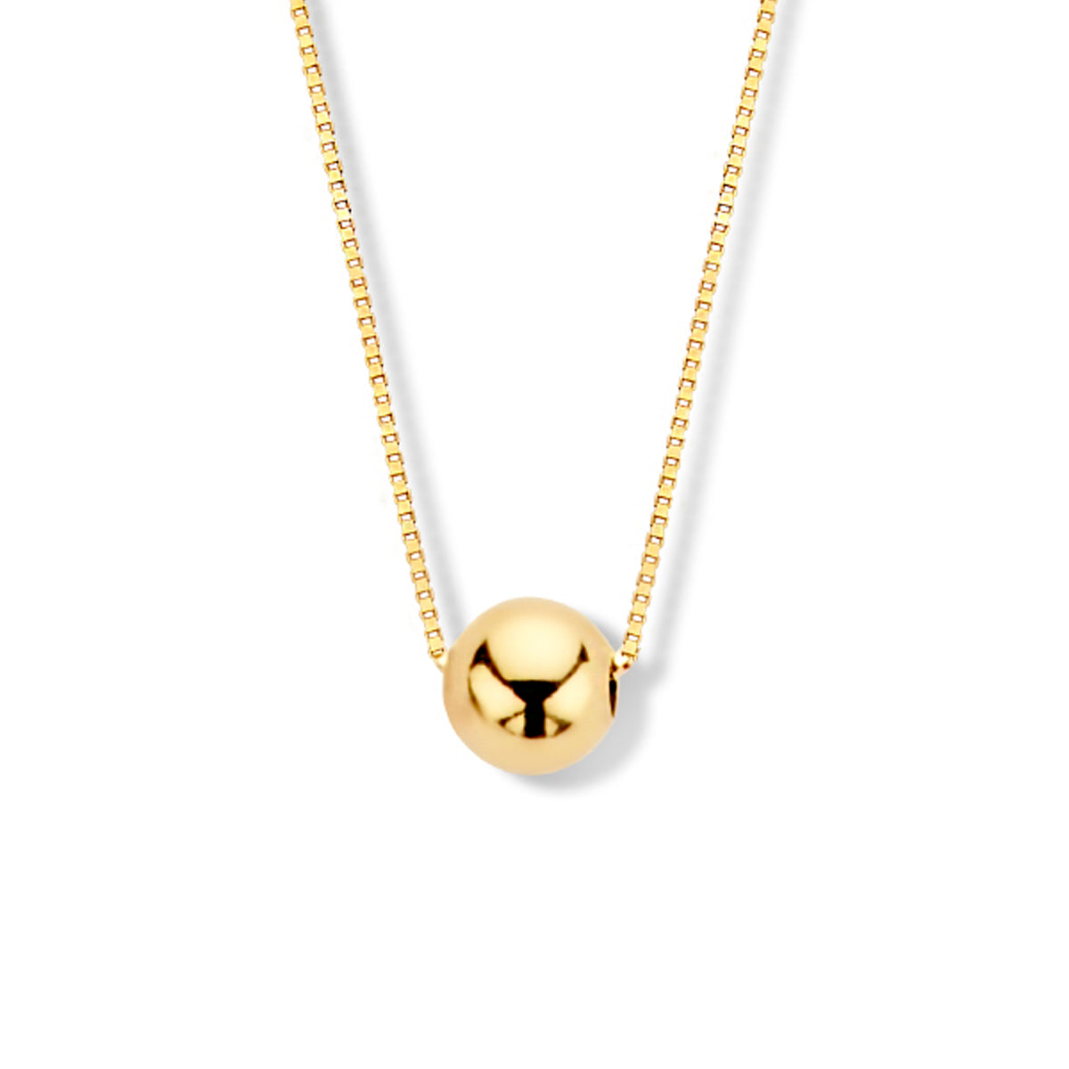 Halskette Kugel 40 + 1,5 cm 14K Gelbgold