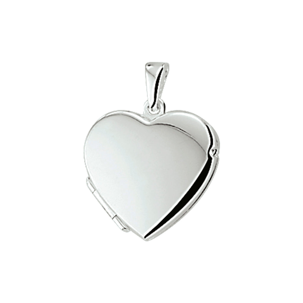 medaillon hart zilver wit