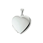 medaillon hart zilver wit