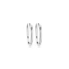 Klappcreolen Paperclip 14 mm 14K Weißgold