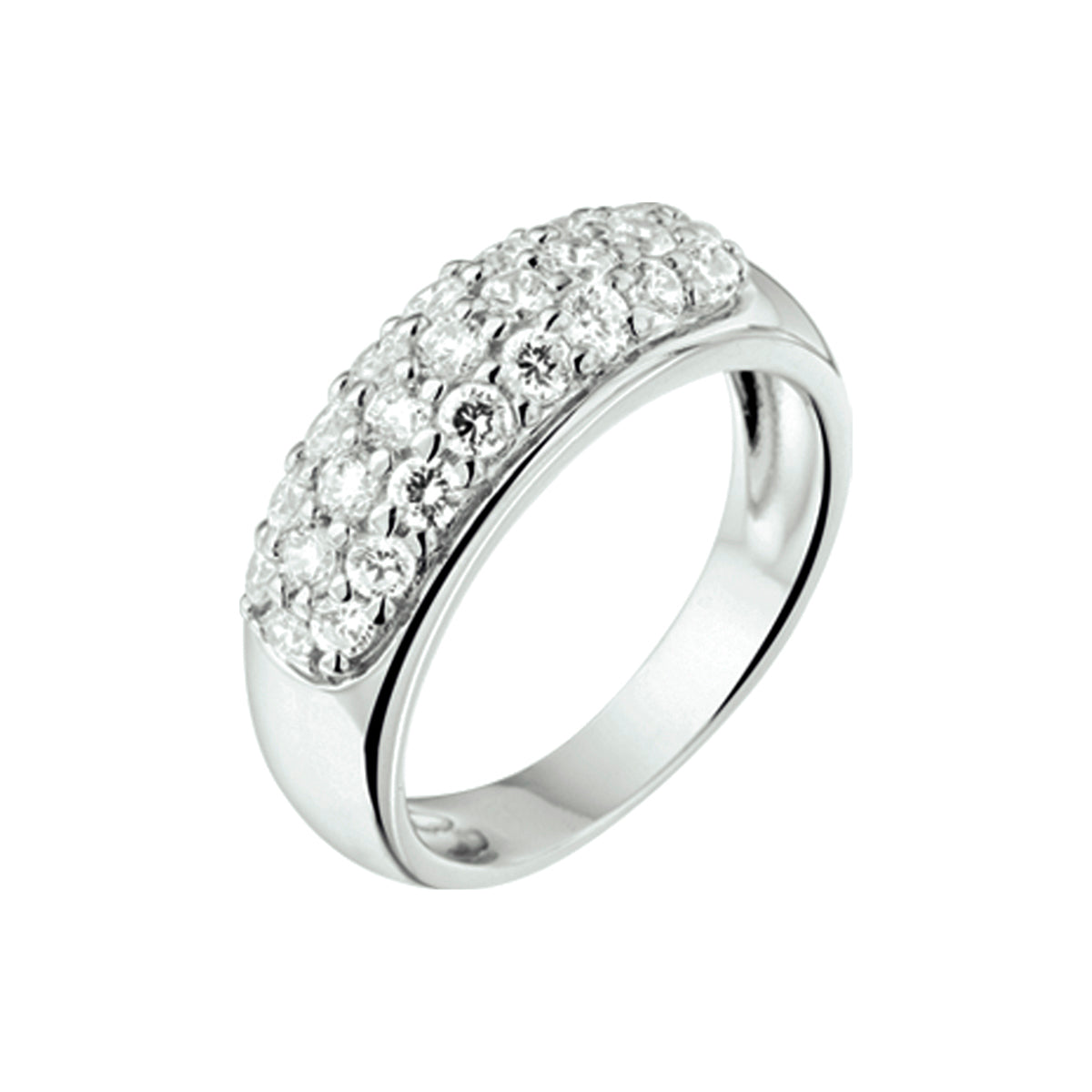 Ring Zirkonia Silber rhodiniert
