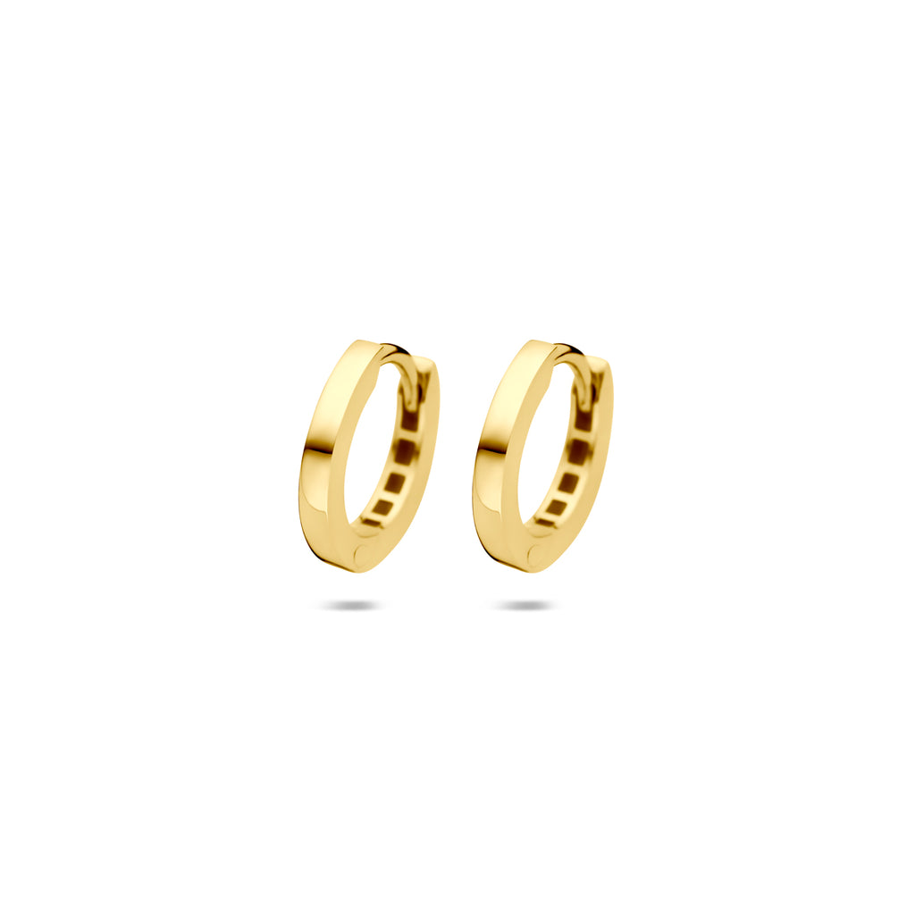 9K Klappohrringe Rohr 2 mm 9K Gelb