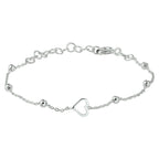 Armband Herz Silber rhodiniert