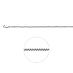 Venezianerkugel 2,1 mm Silber rhodiniert