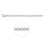jasseron 5,5 mm met groot veerslot zilver gerhodineerd